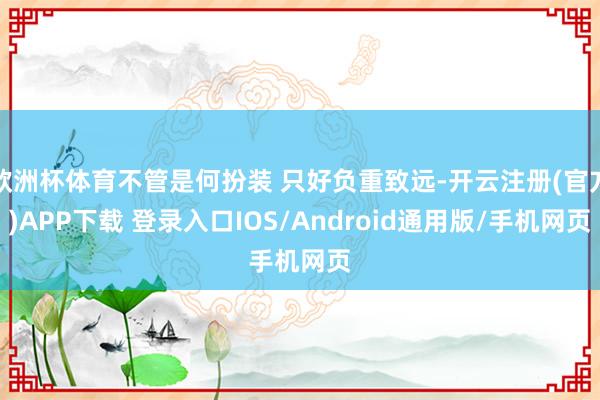 欧洲杯体育不管是何扮装 只好负重致远-开云注册(官方)APP下载 登录入口IOS/Android通用版/手机网页