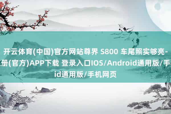 开云体育(中国)官方网站尊界 S800 车尾照实够亮-开云注册(官方)APP下载 登录入口IOS/Android通用版/手机网页