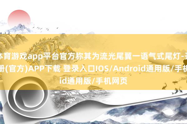 体育游戏app平台官方称其为流光尾翼一语气式尾灯-开云注册(官方)APP下载 登录入口IOS/Android通用版/手机网页