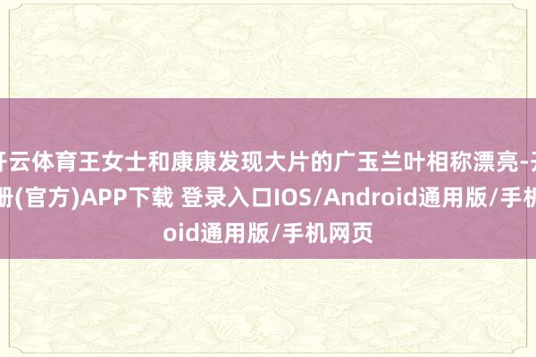 开云体育王女士和康康发现大片的广玉兰叶相称漂亮-开云注册(官方)APP下载 登录入口IOS/Android通用版/手机网页