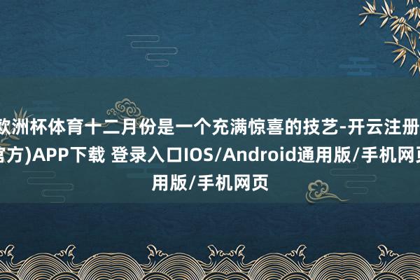 欧洲杯体育十二月份是一个充满惊喜的技艺-开云注册(官方)APP下载 登录入口IOS/Android通用版/手机网页