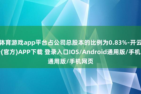 体育游戏app平台占公司总股本的比例为0.83%-开云注册(官方)APP下载 登录入口IOS/Android通用版/手机网页