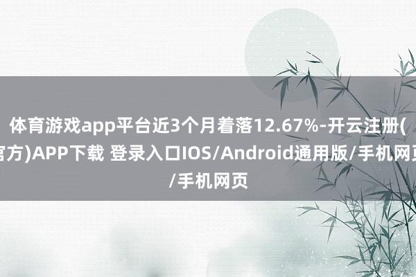体育游戏app平台近3个月着落12.67%-开云注册(官方)APP下载 登录入口IOS/Android通用版/手机网页