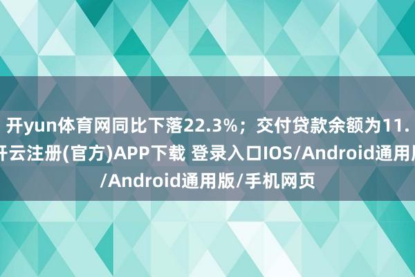 开yun体育网同比下落22.3%;交付贷款余额为11.21万亿元-开云注册(官方)APP下载 登录入口IOS/Android通用版/手机网页