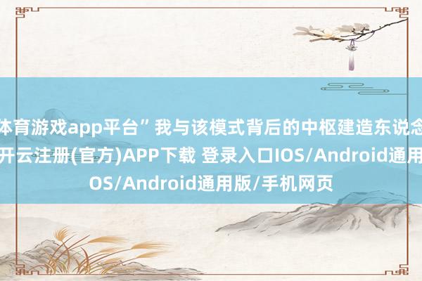 体育游戏app平台”我与该模式背后的中枢建造东说念主员坐下来-开云注册(官方)APP下载 登录入口IOS/Android通用版/手机网页